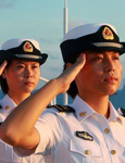 辽宁舰航母上的女兵